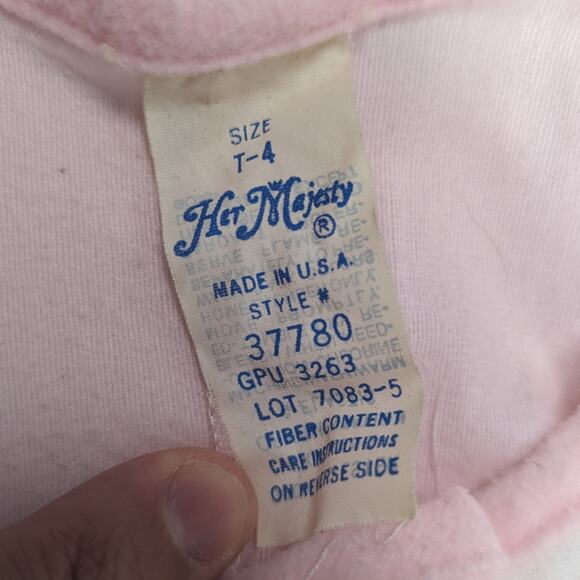 Vtg Her Majesty Pajama Top Girls Sz 2T Pink Flannel Cozy Girly - Picture 5 of 5